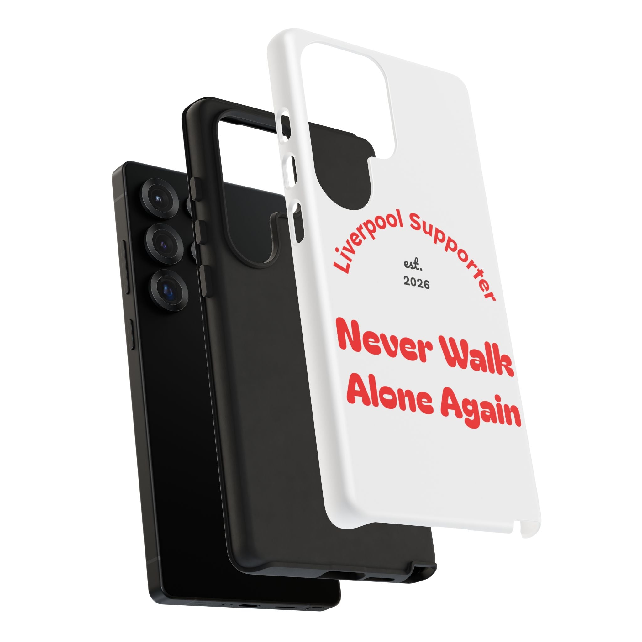Liverpool Supporter Tough Case — "Never Walk Alone Again" Phone Cover