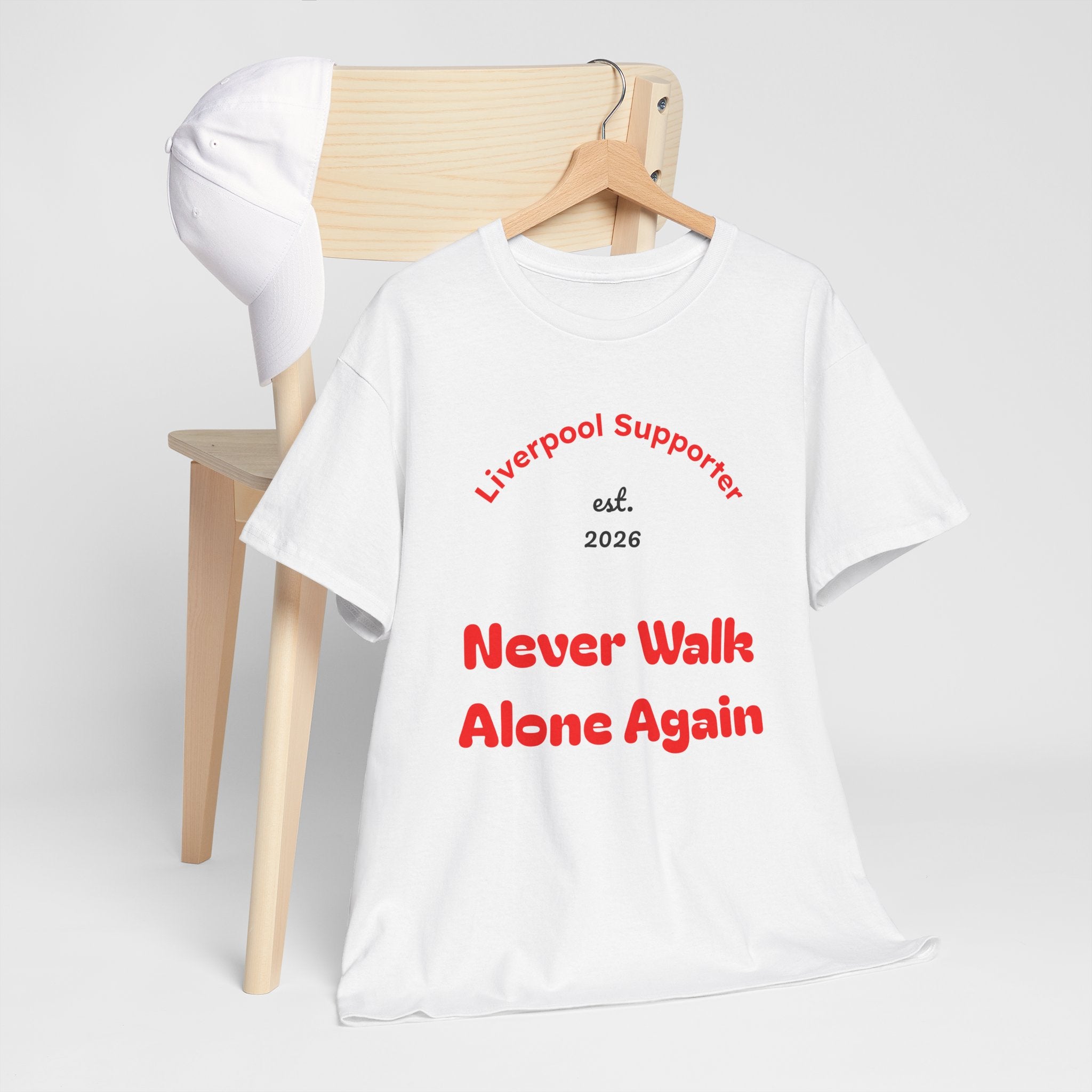 Liverpool Supporter T‑Shirt — "Never Walk Alone Again" Y.N.W.A. Tee