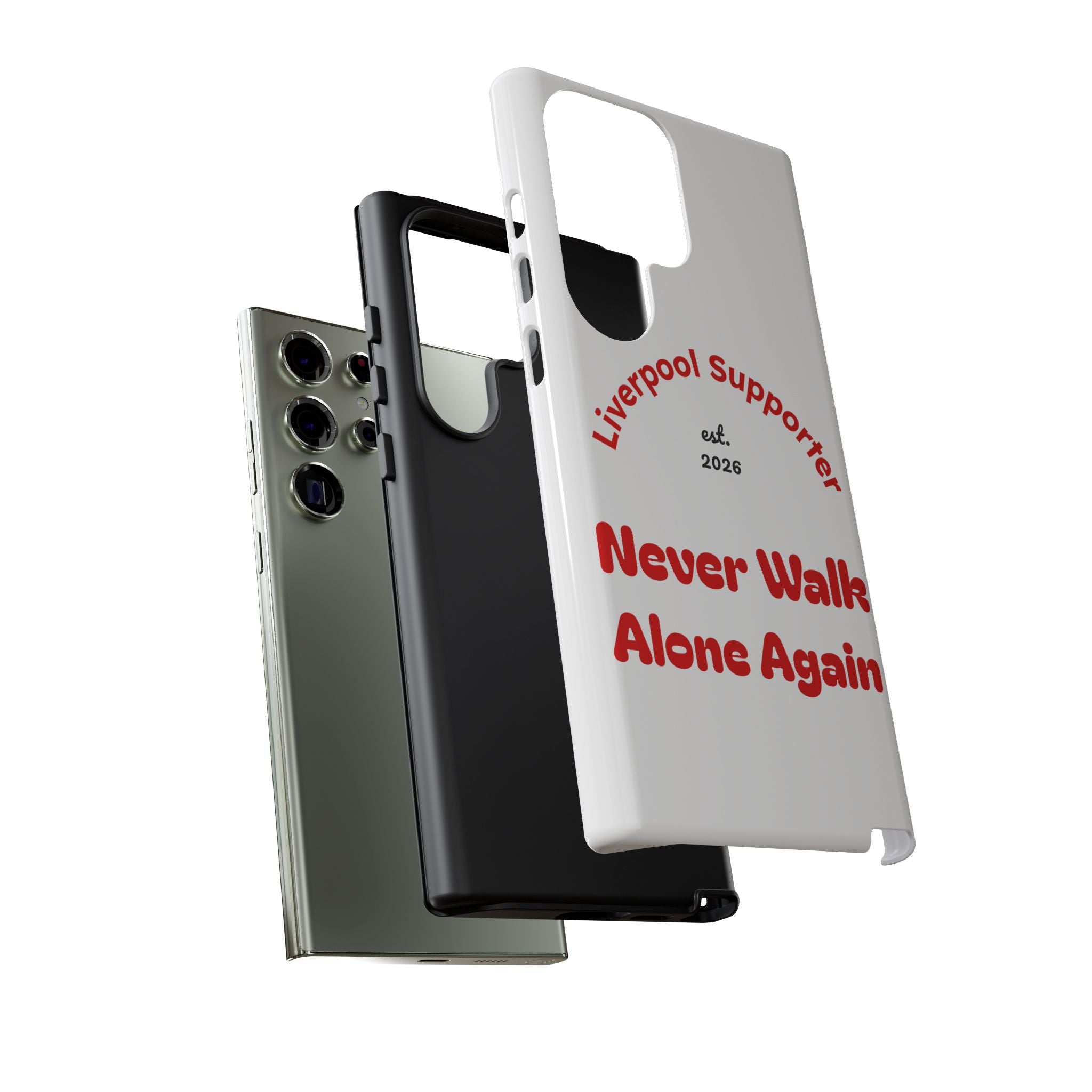 Liverpool Supporter Tough Case — "Never Walk Alone Again" Phone Cover