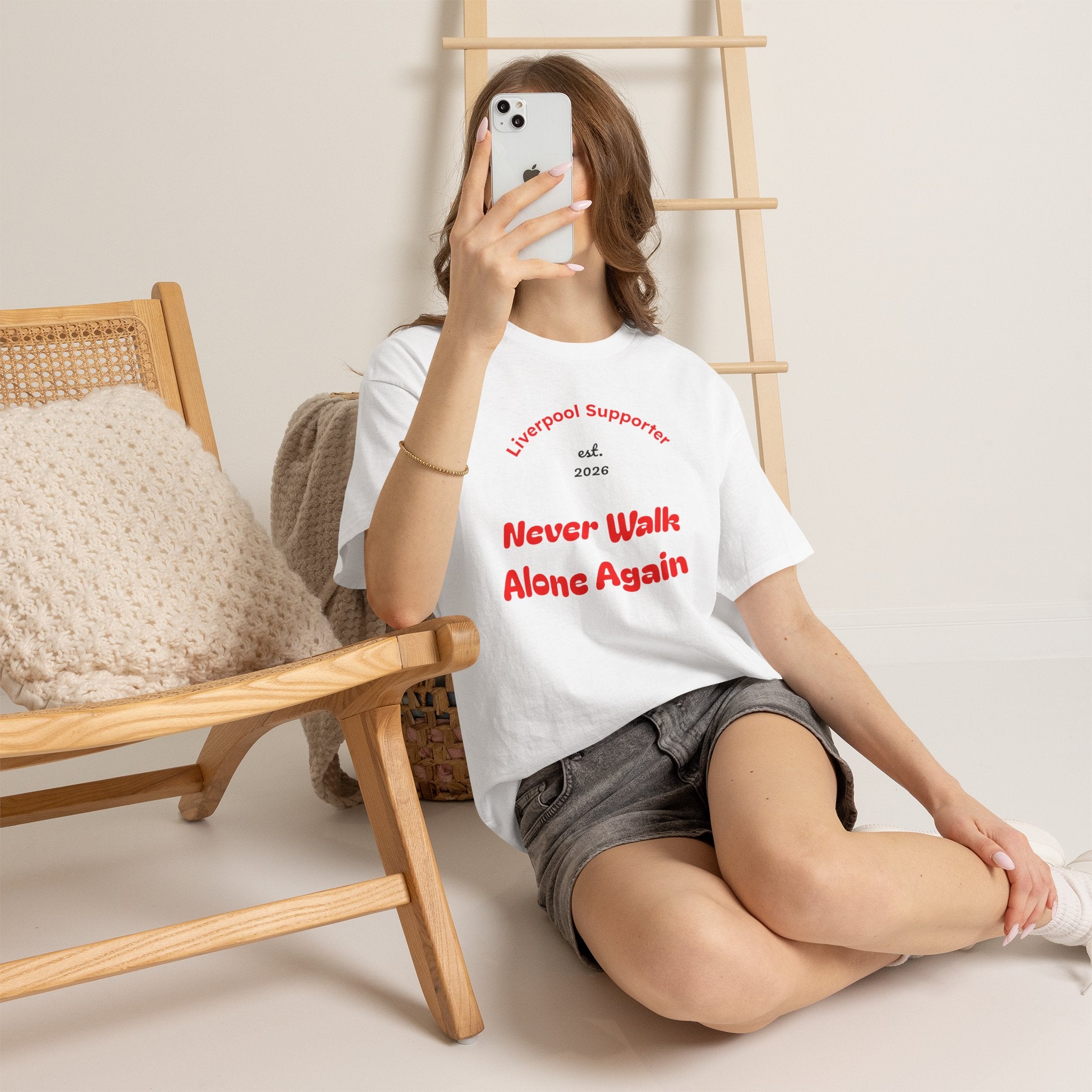 Liverpool Supporter T‑Shirt — "Never Walk Alone Again" Y.N.W.A. Tee
