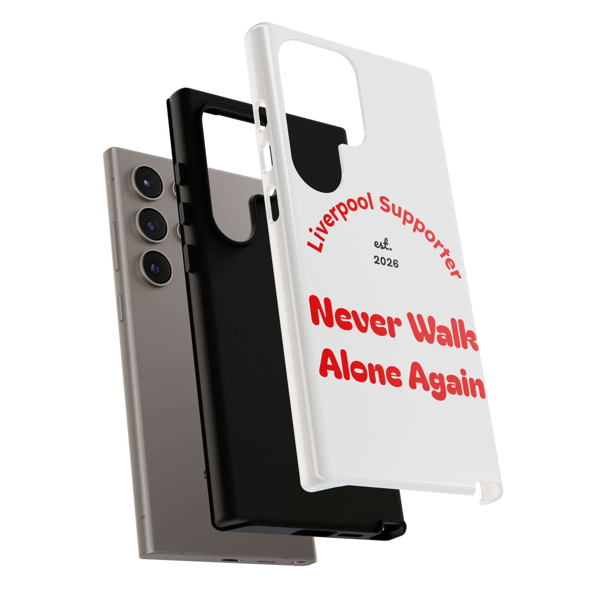 Liverpool Supporter Tough Case — "Never Walk Alone Again" Phone Cover