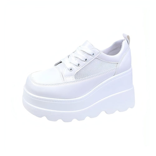 Women's Fashion Lace-up Thick Bottom Casual Daddy Shoes